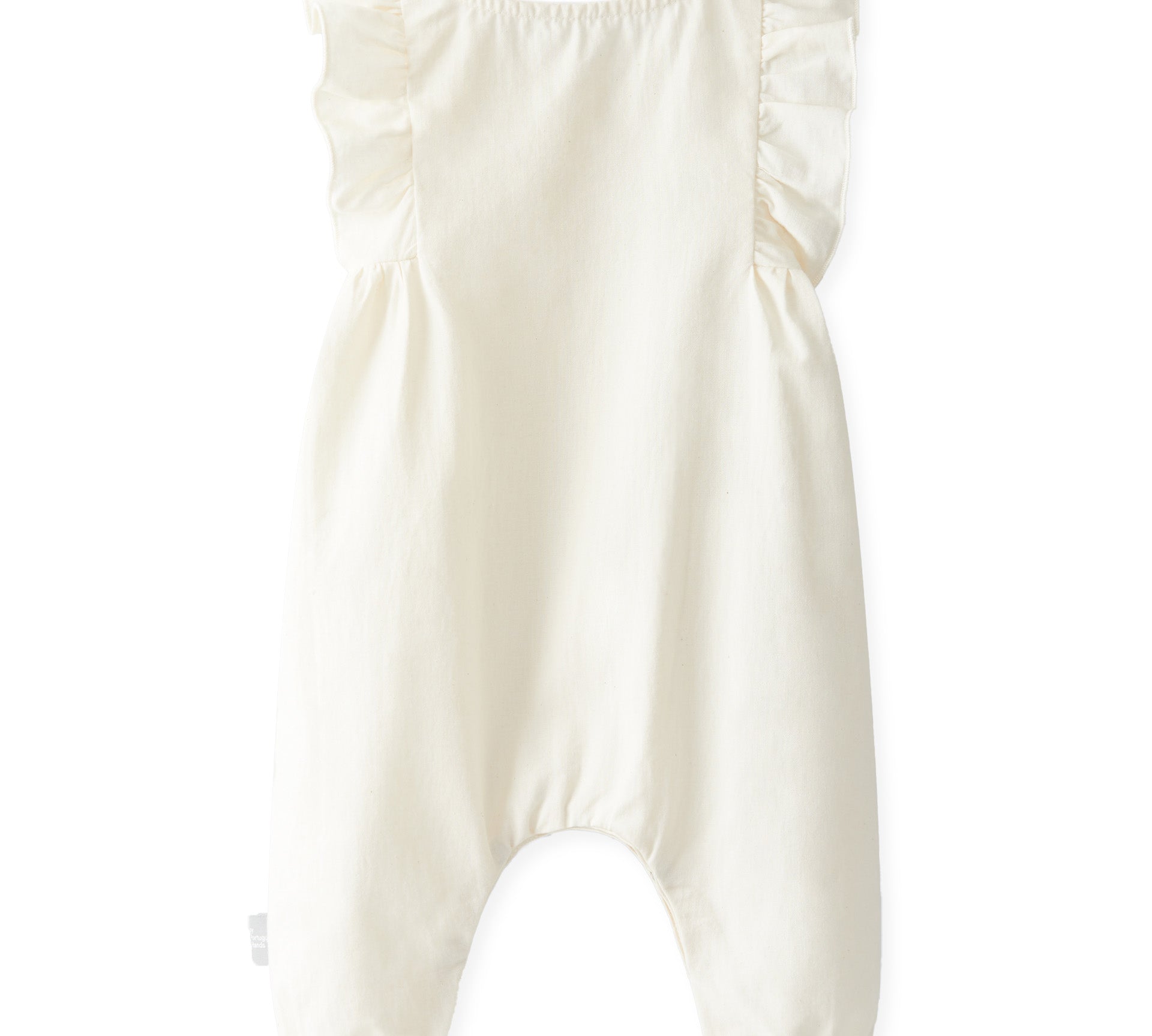 Snug jumpsuit one piece ruffle natural color white