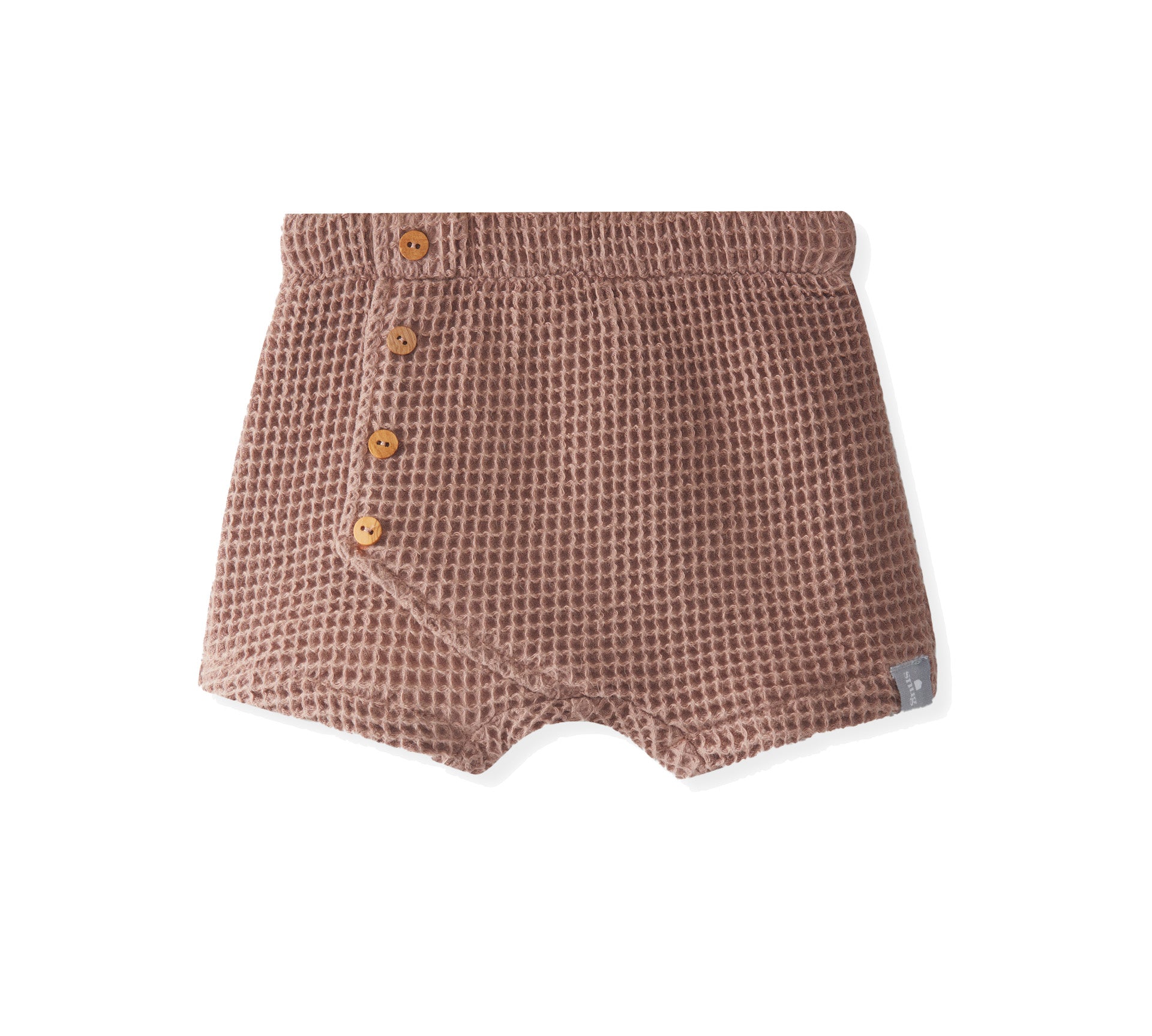 Snug shorts waffle texture mauve color