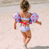 Swim Essentials Puddle Jumper  Flower Heart from back