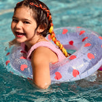 Swim Essentials 55cm Swim Ring  Lila Hearts Transparent swimming girl 