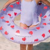 Swim Essentials 90cm Swim Ring Lilac Hearts Transparent
