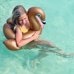 Swim Essentials 56 cm Split Ring Gold Swan in the sea