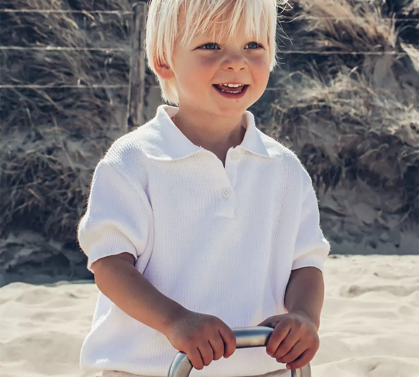 Two You Label | Knitted Polo Richie - White