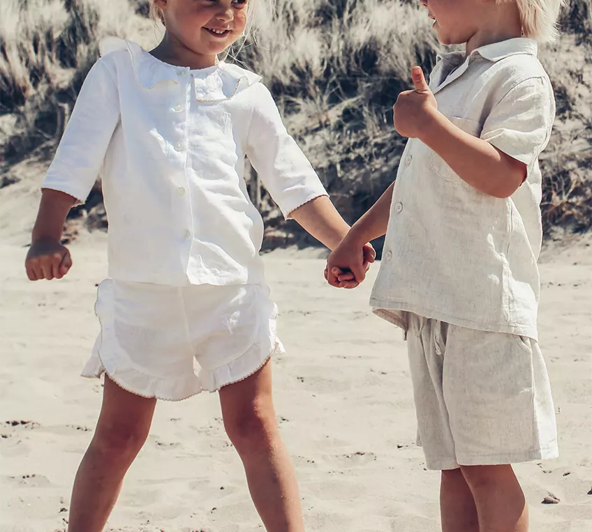 Two You Label | Shorts Linen Sasa - White