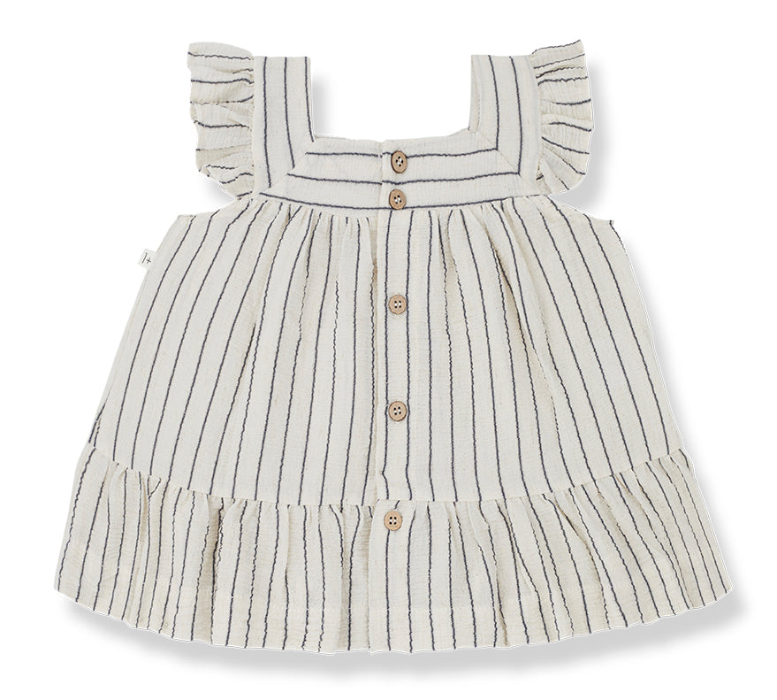 1+ In the family | Miriam Striped Dress - Blue-notte