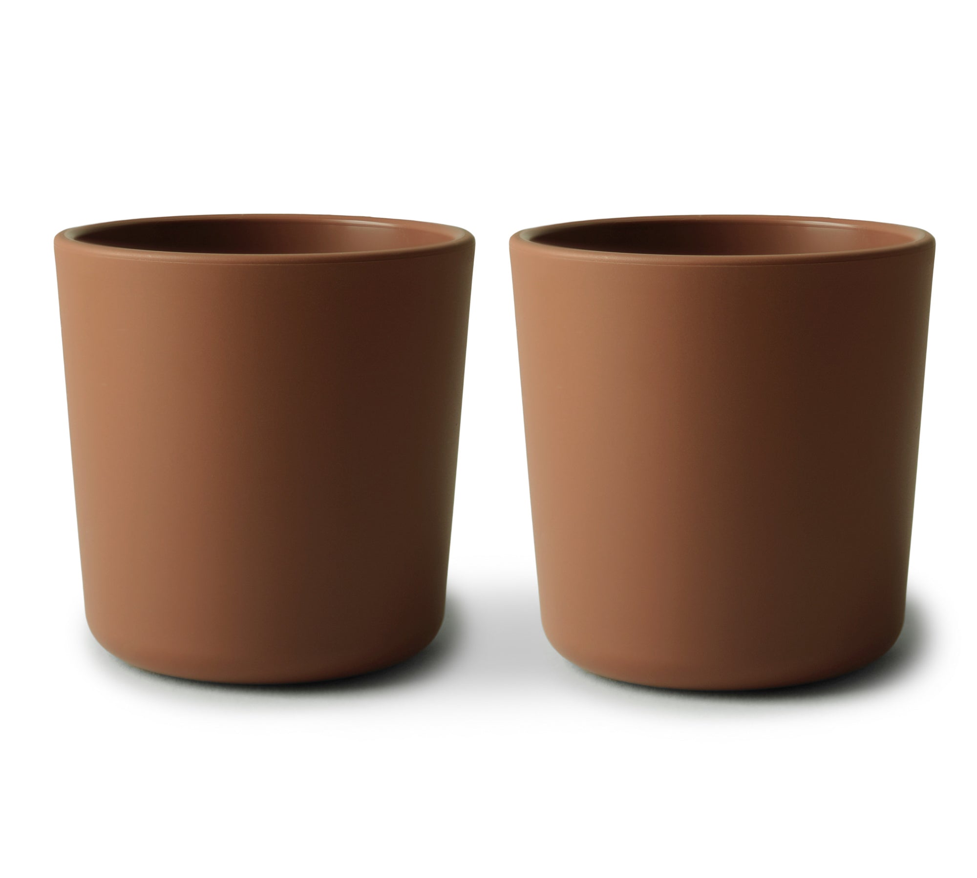 mushie drinking cup caramel 2-pack