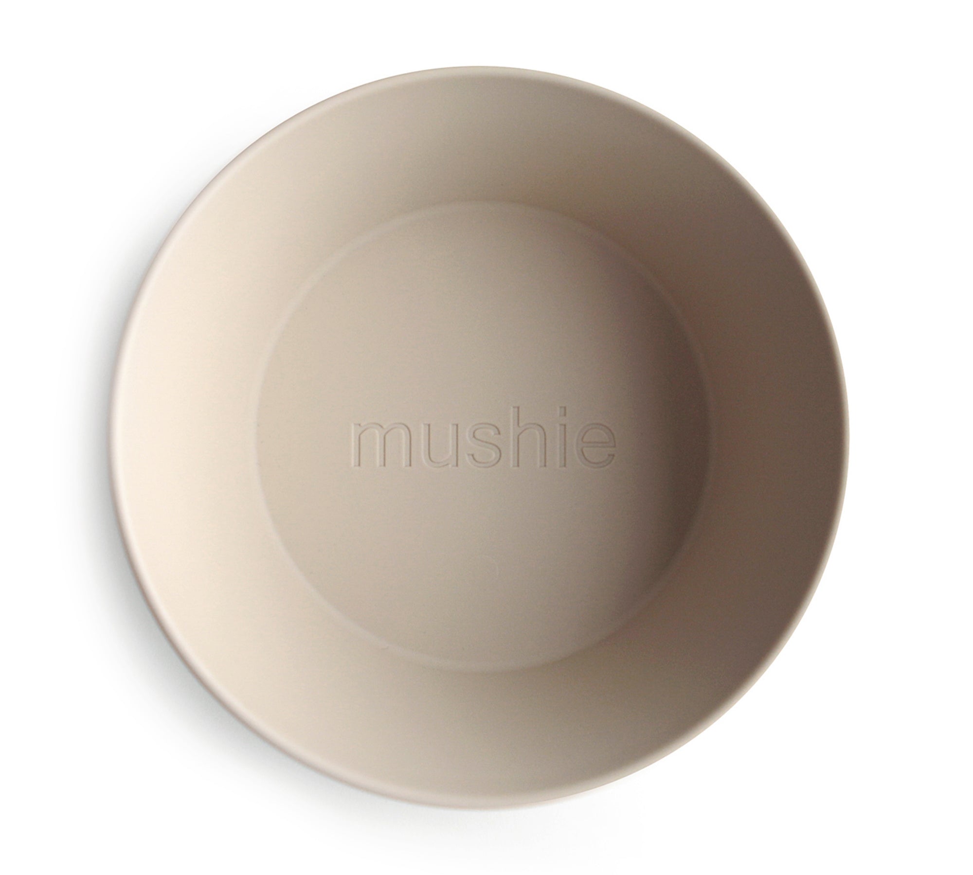Mushie dinner bowl round vanilla 2-pack