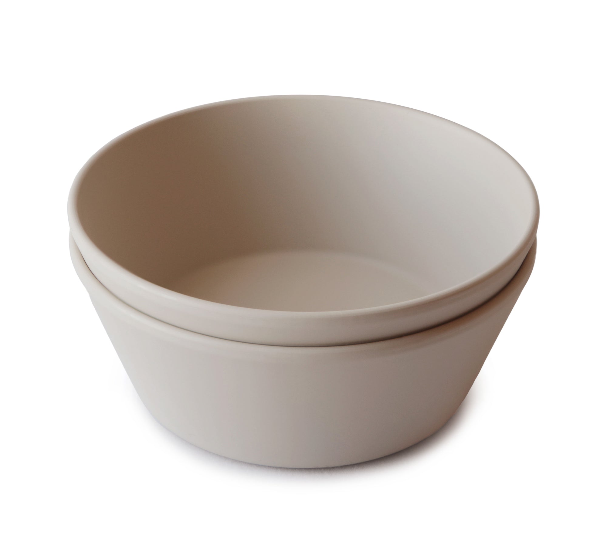 Mushie dinner bowl round vanilla 2-pack