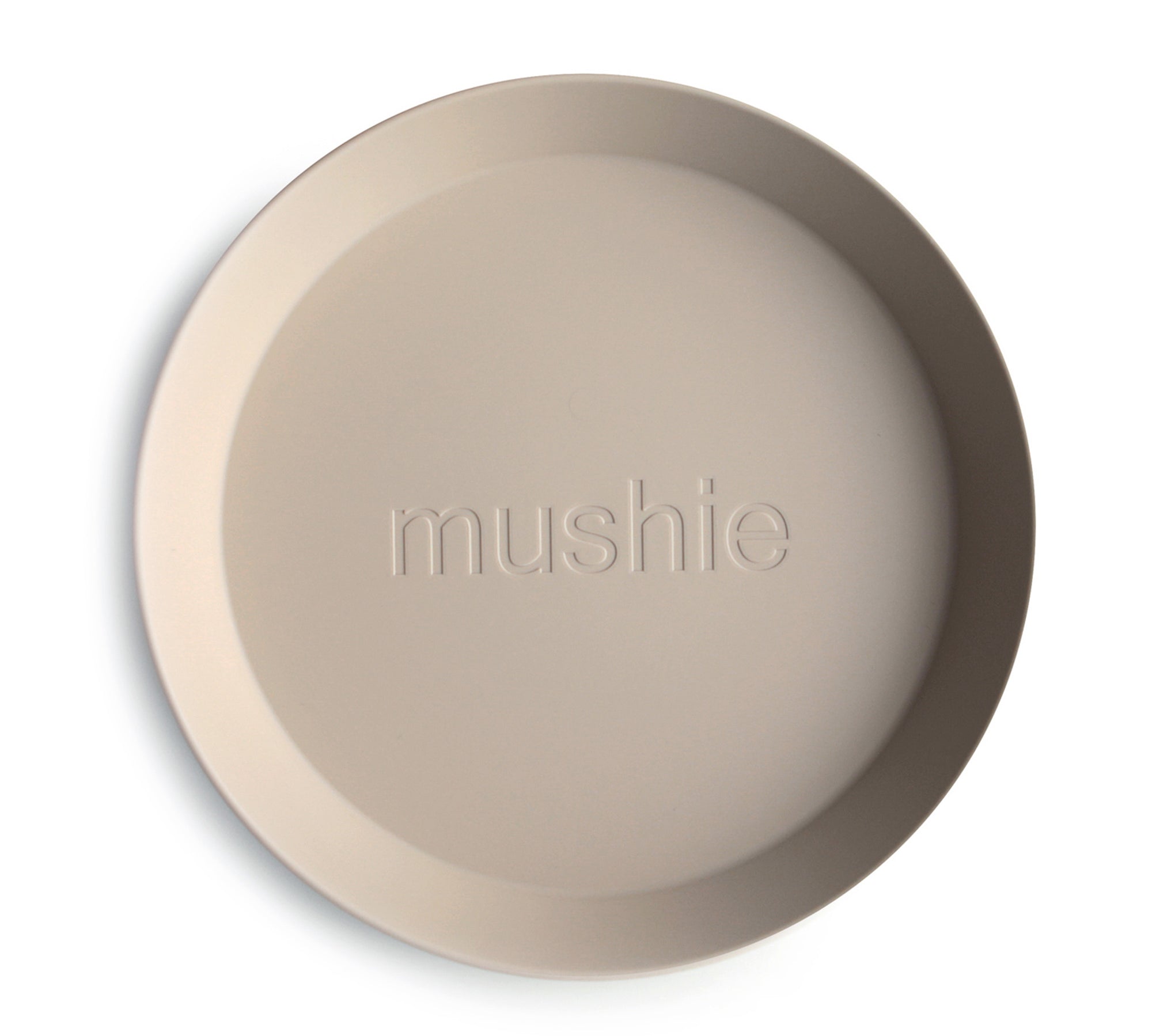 Mushie dinner plate round vanilla 2-pack