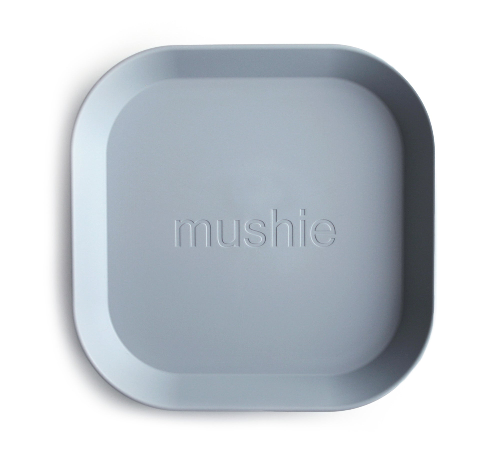 Mushie dinner plate square cloud 2-pack
